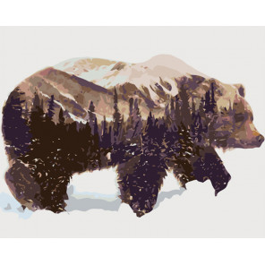  Мир медведей Раскраска картина по номерам на холсте KTMK-95464