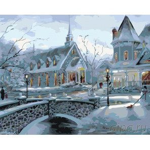 Раскладка Уют зимних вечеров Раскраска картина по номерам на холсте KTMK-50061
