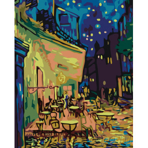 Раскладка Ночное кафе Раскраска по номерам на холсте Живопись по номерам KTMK-95153