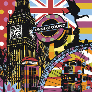 раскладка Радужный Лондон Раскраска картина по номерам на холсте