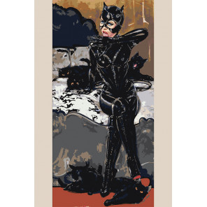  Женщина-кошка Раскраска картина по номерам на холсте RO120