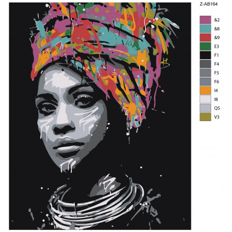 Макет Пестрая лента Раскраска картина по номерам на холсте Z-AB164