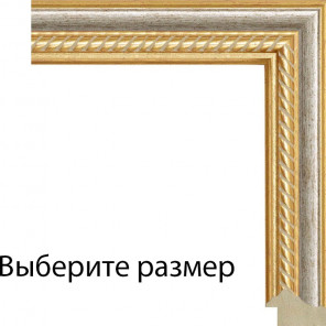 Выберите размер Серебро с декоративной золотой полоской Рамка для картины на картоне