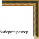 Зеленая с декоративными золотыми полосками Рамка для картины на подрамнике N134