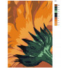 Макет Солнечный цветок Раскраска картина по номерам на холсте F68-80x120