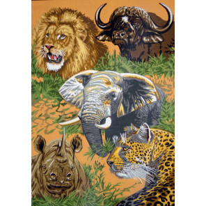 Животные Африки Канва жесткая с рисунком для вышивки Gobelin L