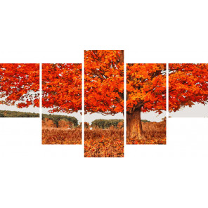 Осень Модульная картина по номерам на холсте с подрамником WX1031