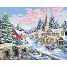  Рождественская зима Раскраска картина по номерам на холсте G231