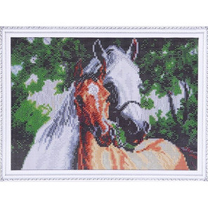  Две лошади Алмазная мозаика на подрамнике LE090