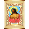 Пример оформления в рамку Иисус в терновом венце Ткань для вышивания с нанесенным рисунком Божья коровка 0071