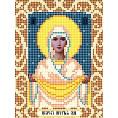  Богородица Покрова Ткань для вышивания с нанесенным рисунком Божья коровка 0073