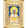 Пример оформления в рамку Богородица Покрова Ткань для вышивания с нанесенным рисунком Божья коровка 0073