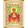 Пример оформления в рамку Неупиваемая Чаша Ткань для вышивания с нанесенным рисунком Божья коровка 0094