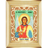 Пример оформления в рамку Архангел Михаил Ткань для вышивания с нанесенным рисунком Божья коровка 0096
