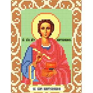  Святой Пантелеймон Ткань для вышивания с нанесенным рисунком Божья коровка 0099