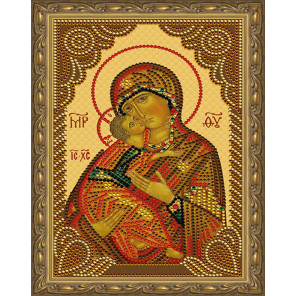  Владимирская Божия Матерь Картина 5D алмазная мозаика с нанесенной рамкой KM0185