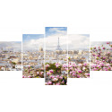 Весенний Париж Модульная картина по номерам на холсте с подрамником