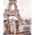 Подружки в Париже Раскраска картина по номерам на холсте