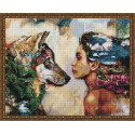 Девушка и волк Алмазная вышивка мозаика на подрамнике