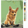Собака Корги 100х125 Раскраска картина по номерам на холсте