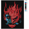 Кибердьявол 80х100 Раскраска картина по номерам на холсте