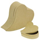 Коробки сердце кривое Заготовки из папье-маше объемные Decopatch 