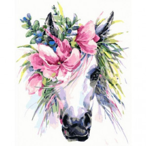 Прекрасная лошадь Раскраска картина по номерам на холсте