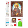 Состав набора Святой преподобный Сергий Радонежский Алмазная картина фигурными стразами IF011