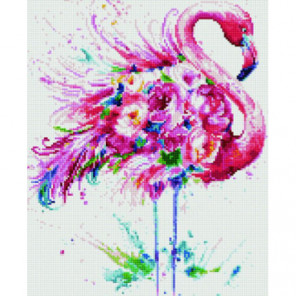 Цветочный фламинго Алмазная мозаика вышивка Painting Diamond