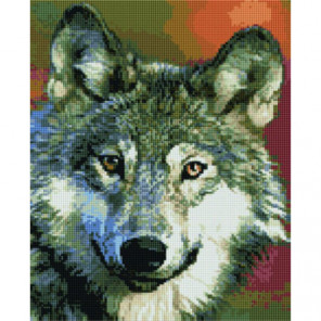 Серый волк Алмазная мозаика вышивка Painting Diamond