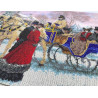 Фрагмент вышитой работы Зимняя прогулка Набор для частичной вышивки бисером Паутинка Б-1489