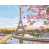  Цветущий Париж Раскраска картина по номерам на холсте MG2133