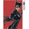 Женщина кошка catwoman 100х150 Раскраска картина по номерам на холсте