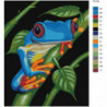 Синяя лягушка 80х100 Раскраска картина по номерам на холсте