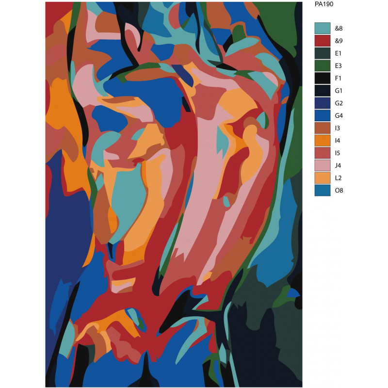 Мужчина. Абстракция Раскраска картина по номерам на холсте PA190