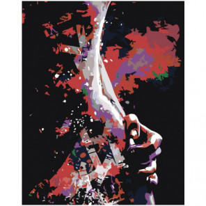 Абстрактный силуэт 80х100 Раскраска картина по номерам на холсте