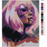 Блондинка в фиолетовых тонах 100х125 Раскраска картина по номерам на холсте