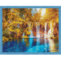 Осенний водопад Алмазная мозаика на подрамнике