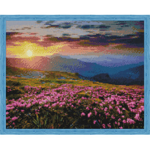  Цветущее поле на закате Алмазная мозаика на подрамнике QA204010