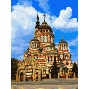  Благовещенский кафедральный собор Раскраска картина по номерам на холсте Z-EX5931