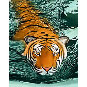 Раскладка - макет Тигровые воды Алмазная вышивка мозаика Гранни AG2413
