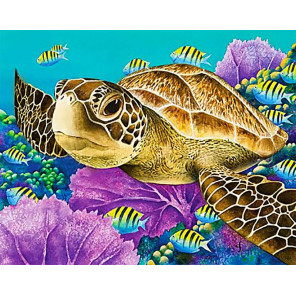 Раскладка - макет Морская черепаха Алмазная вышивка мозаика Гранни AG2428