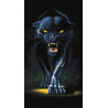 Раскладка - макет Черная пантера Алмазная вышивка мозаика Гранни AG2409
