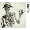 Скелет в шляпе Раскраска картина по номерам на холсте