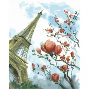 Акварельный Париж Раскраска картина по номерам на холсте