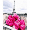 Сочные бутоны в Париже Раскраска картина по номерам на холсте