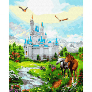 Замок в сказке Раскраска картина по номерам на холсте