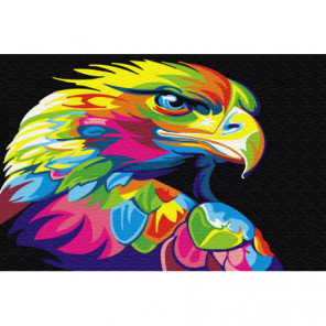 Цветной орёл Раскраска картина по номерам на холсте