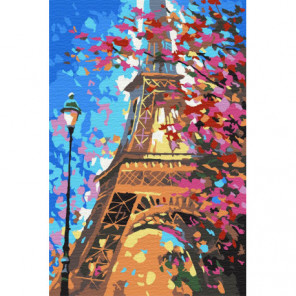 Краски весеннего Парижа Раскраска картина по номерам на холсте