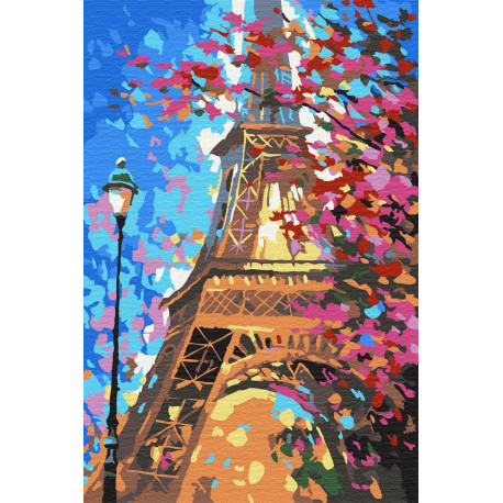 Краски весеннего Парижа Раскраска картина по номерам на холсте